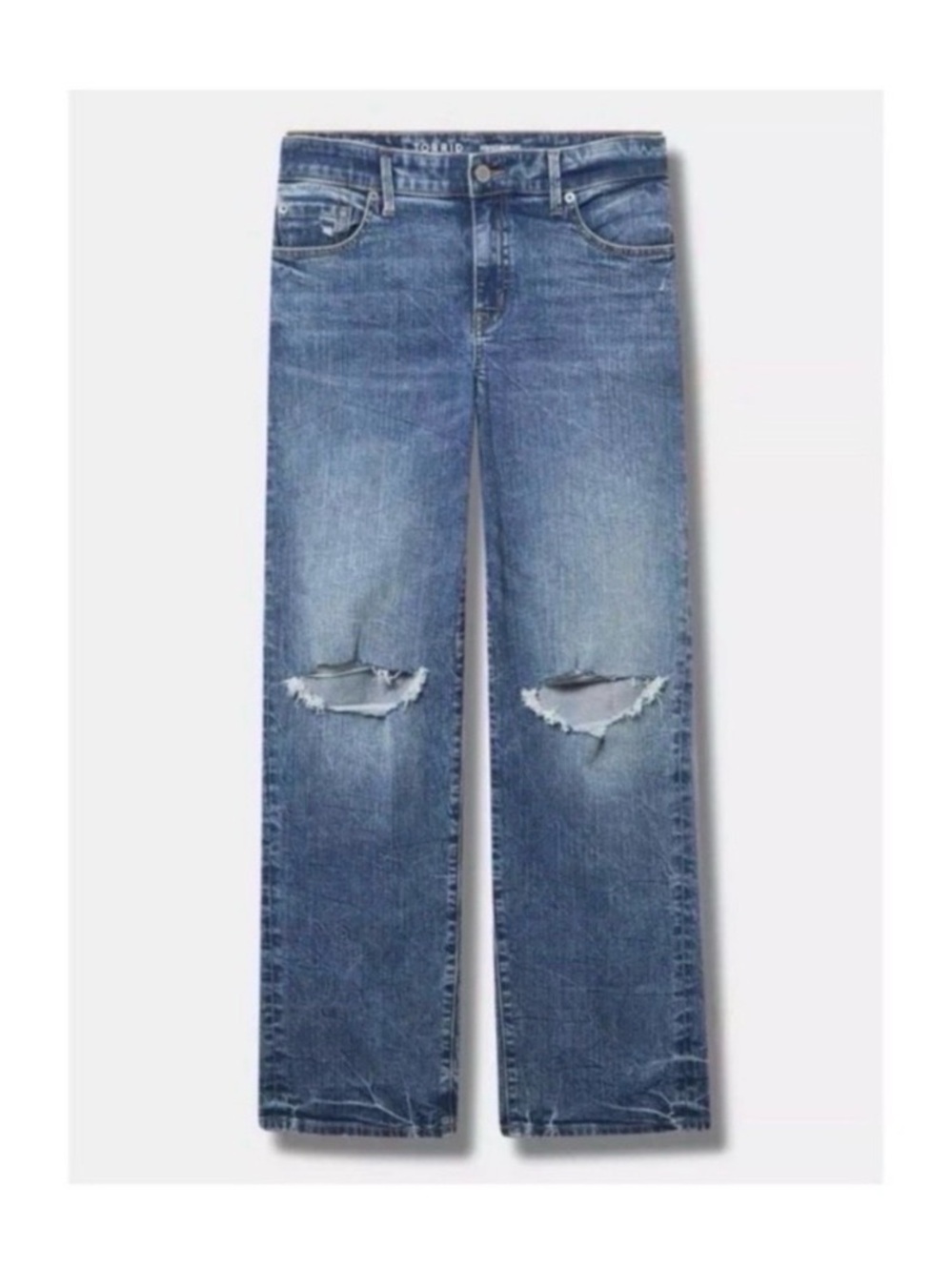 TORRID Ripped Wide Leg Jeans - Picture 6 of 10